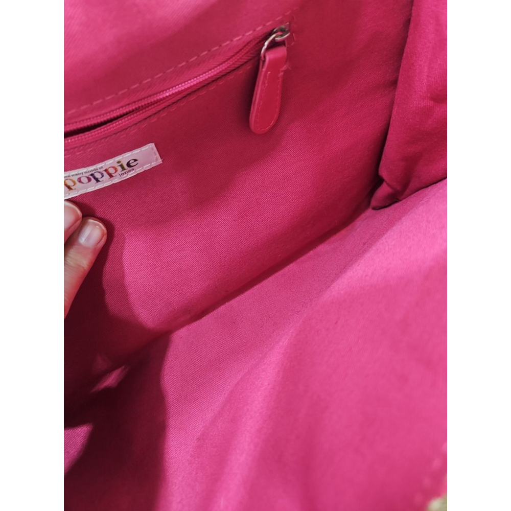 The Many Moods Of Poppie Jones Pink Rattan Chain Strap Purse or Clutch - Picture 9 of 9